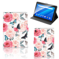 Lenovo Tab E10 Tablet Cover Butterfly Roses