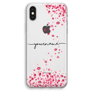 Hartjes en kusjes: iPhone XS Max Transparant Hoesje