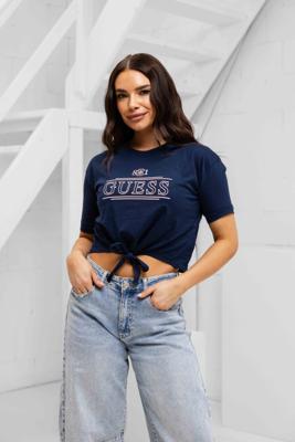 Guess Martina T-Shirt Dames Blauw - Maat S - Kleur: Donkerblauw | Soccerfanshop