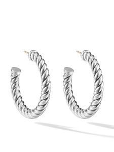 David Yurman créoles Sculpted Cable en argent sterling