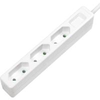 LogiLink LPS229 Stekkerdoos 3-voudig Wit Contourstekker 1 stuk(s) - thumbnail