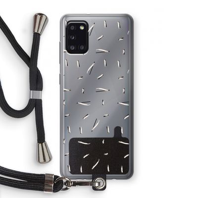 Hipster stripes: Samsung Galaxy A31 Transparant Hoesje met koord