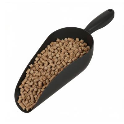 Dierenvoer schep - kunststof - donker grijs - handschep - schepje - 33 cm