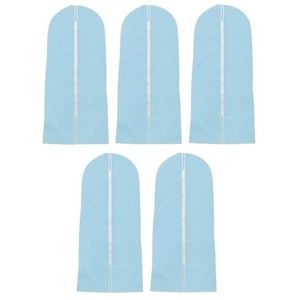 5x Beschermhoes voor kleding blauw 137 x 60 cm   -