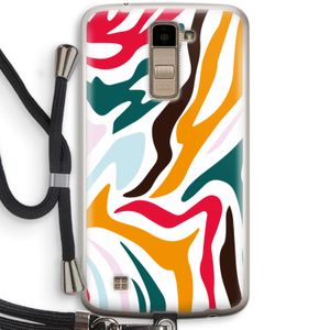 Colored Zebra: LG K10 (2016) Transparant Hoesje met koord