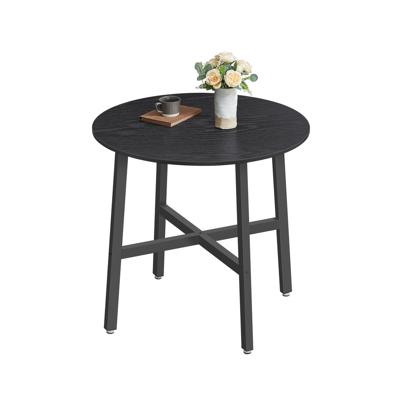 Ronde keukentafel 80 x 75 cm, Ebbenhoutzwart-Inktzwart