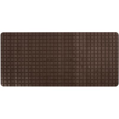 Douche/bad anti-slip mat badkamer - rubber - bruin - 76 x 36 cm - rechthoek