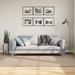 VidaXL Vloerkleed huarte laagpolig zacht wasbaar 160x230cm zandkleurig