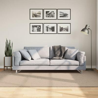 VidaXL Vloerkleed huarte laagpolig zacht wasbaar 160x230cm zandkleurig