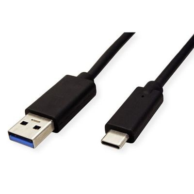 ROLINE GREEN 11.44.9010-20 USB-kabel USB 3.2 Gen 1 (3.1 Gen 1) 0,5 m USB A USB C Zwart