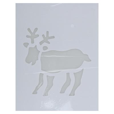 Kerst raamsjabloon rendier - wit - 35 cm - raamdecoratie - kerstversiering