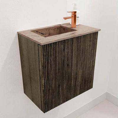 Toiletmeubel Mondiaz Joya Dlux | 40 cm | Meubelkleur Shadow | Faye wastafel Arena Wasbak Links | 1 kraangat
