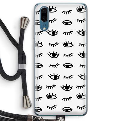 Eye pattern #2: Huawei P20 Transparant Hoesje met koord