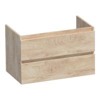 Brauer Joy - Onderkast - 80 cm - met 2 Softclose Lades Greeploos en 1 Sifon Uitsparing - Forest Wheat