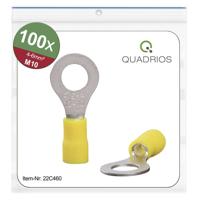 Quadrios 22C460 Ringkabelschoen Dwarsdoorsnede (max.): 6.0 mm² Gat diameter: 10.5 mm Deels geïsoleerd Geel 1 set(s)