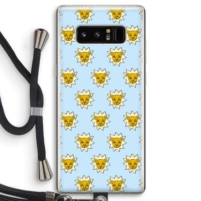 Leeuwenkoppen: Samsung Galaxy Note 8 Transparant Hoesje met koord