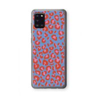 Leopard blue: Samsung Galaxy A31 Transparant Hoesje