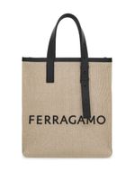 Ferragamo sac cabas en cuir à logo embossé - Tons neutres - thumbnail