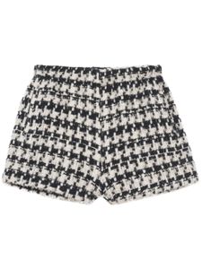 ANINE BING short Lyle à motif pied-de-poule - Noir