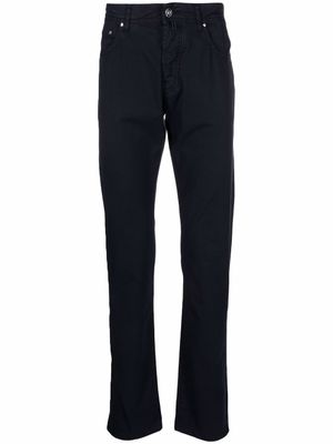 Jacob Cohën pantalon droit à coupe cinq poches - Bleu