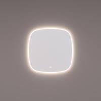 HIPP Design spiegel Deens Ovaal Gelijkzijdig - 80 x 80 cm - Directe en Indirecte LED - Spiegelverwarming - Kleurenwissel - Touch Dimmer