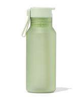 HEMA Waterfles met rietje 430ml groen (groen)