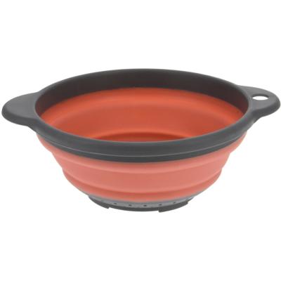 Benson opvouwbaar keuken vergiet - oranje/grijs - kunststof - Dia 23 cm