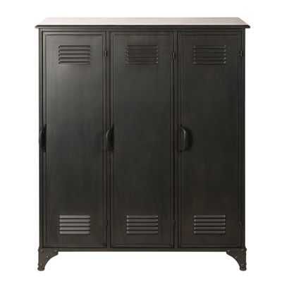 Rootsmann Industriële lockerkast 3 deuren | Zwart Rootsmann Industriële lockerkast 3 deuren | Zwart