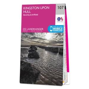 Wandelkaart - Topografische kaart 107 Landranger Kingston upon Hull, B