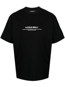 A-COLD-WALL* t-shirt en coton à logo imprimé - Noir