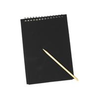 Krasboek - Secret Garden - met stok - A5 - 15 x 20 cm - kleurboek