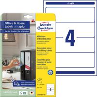 Avery-Zweckform Ordneretiketten L4761REV-10 61 x 192 mm Papier Wit Weer verwijderbaar 40 stuk(s)