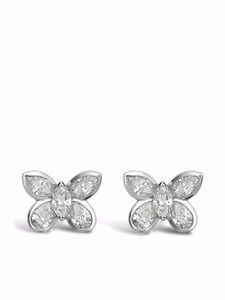 Pragnell puces d'oreilles Butterfly en or blanc 18ct ornées de diamants - Argent