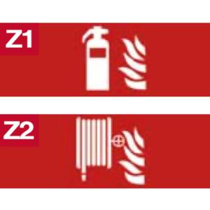 Pictogram sticker Z1/Z2 verticale bevestiging