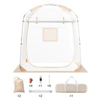 VEVOR transparante tent pop-up tent campingtent bubbel 12-15 personen 4,5x4,5x2,4m