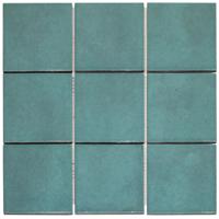 The Mosaic Factory Kasba Mozaïek Tegel Vierkant - Ocean Blue Glanzend Porselein 297x297 mm