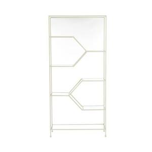 Light&living Kast open 100x34x214 cm AINO glas helder+crème