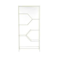 Light&living Kast open 100x34x214 cm AINO glas helder+crème