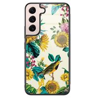 Samsung Galaxy S22 glazen hardcase - Sunflowers