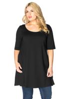 Yoek Tuniek wide bottom | Zwart | Maat 58/60