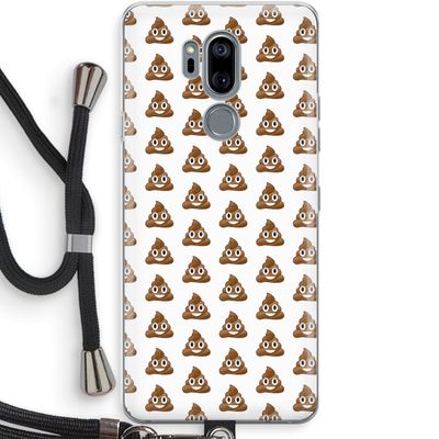 Poop emoji: LG G7 Thinq Transparant Hoesje met koord