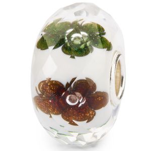 Trollbeads TGLBE-30075 Kraal Sneeuwbloesems zilver-glas