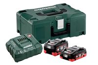 Metabo 18V LiHD Basis-set 1 x 4.0Ah + 1 x 5.5Ah accu + lader in Metaloc | 685136000 - 685136000