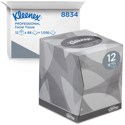 Facial tissues kleenex kubus 2laags 88 vel wit