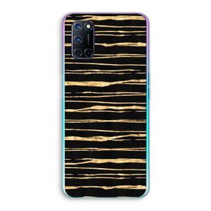Gouden strepen: Oppo A92 Transparant Hoesje
