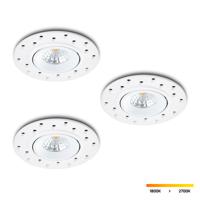 Trimless LED-inbouwspot set 3 stuks Sola wit 5W dim-to-warm