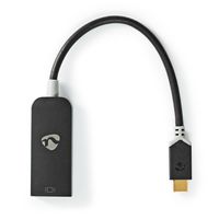 Nedis USB-C-adapterkabel | Type-C Male - DisplayPort Female | 0,2 m | Antraciet