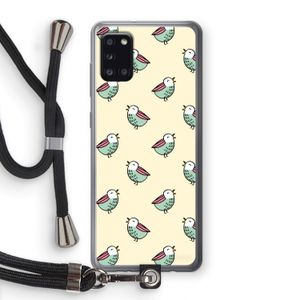 Vogeltjes: Samsung Galaxy A31 Transparant Hoesje met koord