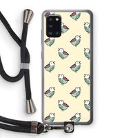 Vogeltjes: Samsung Galaxy A31 Transparant Hoesje met koord