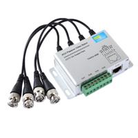 HD204A-F HD-CVI/TVI/AHD CCTV 4 kanaals UTP passieve Video Balun